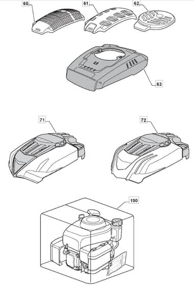 M64 PD - 2008-2010 - 292552143/UM8 - Mountfield Rotary Mower WBE0701 Cover Diagram