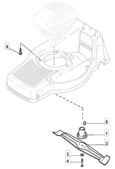 MB482 SB - 2005-2007 - 12-5686-92 - Mountfield Rotary Mower Blade Diagram