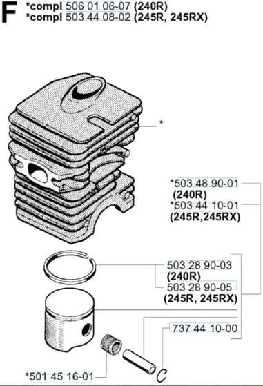 Husqvarna 240 - 2001-Current - Cylinder Piston