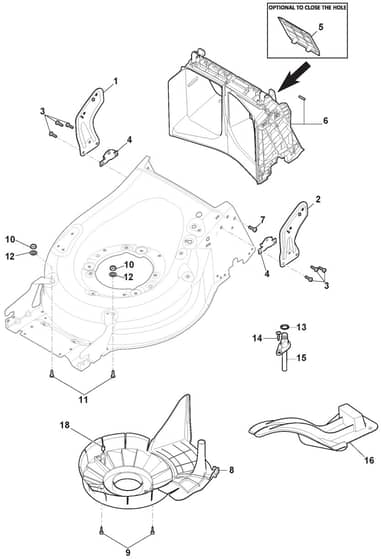 HW531 PD - 2019-2021 - 294556843/M19 - Mountfield Rotary Mower Belt Protection Diagram
