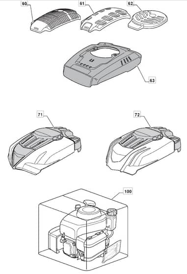 M44 HP - 2008 - 292501043/UM8 - Mountfield Rotary Mower WBE0701 Cover Diagram