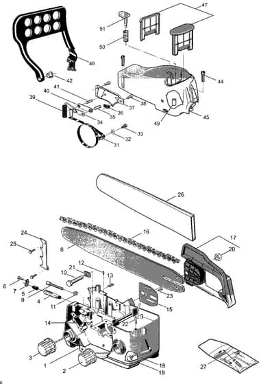 MC 382 - 2005 - 222516003 - Mountfield Chainsaw Crankcase Diagram