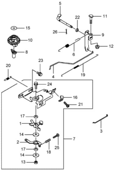 Hayter 21 Inch Heavy Duty - 455E (455E280000001 - 455E280999999) - Control Equipment Assembly