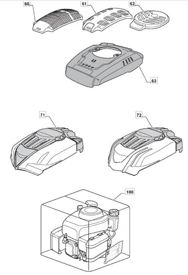 HW464 PD - 2010 - 299487043/M10 - Mountfield Rotary Mower WBE0701 Cover Diagram