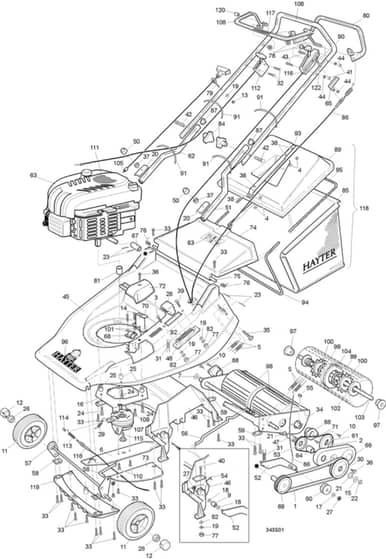 Hayter Harrier 56 BBC - 343A (343A001001 - 343A099999) - Mainframe Assembly