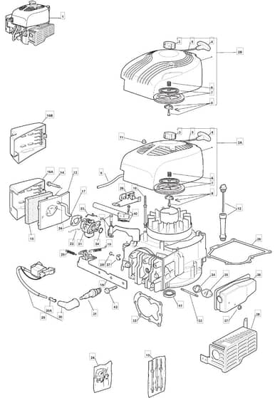 M61 PD - 2006 - 292552043/MOU - Mountfield Rotary Mower SV150 Engine Diagram