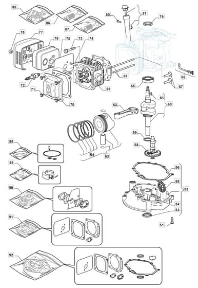S461R PD - 2012-2014 - 299489043/M12 - Mountfield Rotary Mower WBE0702 Cylinder Diagram