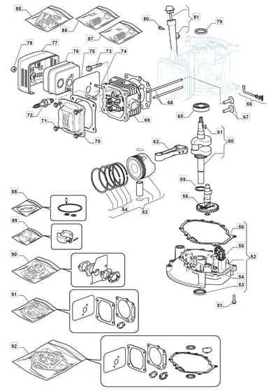 AL511 PD - 2013-2014 - 292155043/M13 - Mountfield Rotary Mower WBE0701 Cylinder Diagram