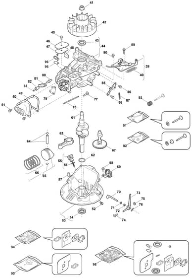 HP45 - 2017-2020 - 299174648/M17 - Mountfield Rotary Mower Crankshaft Diagram