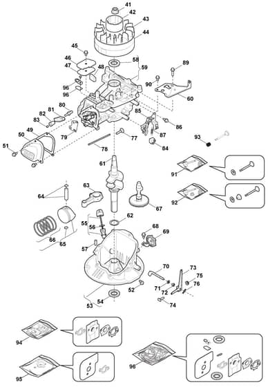 S421R HP - 2014-2018 - 299434043/M14 - Mountfield Rotary Mower RSCT100 Cylinder Diagram