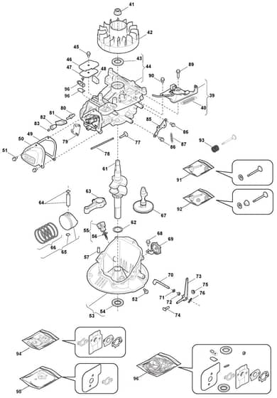 HP46 - 2013-2014 - 299174643/M13 - Mountfield Rotary Mower Cylinder Diagram