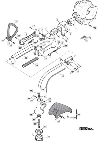 MT 425J - 2007 - 282040103/MO6 - Mountfield Brushcutter Main Assembly Diagram