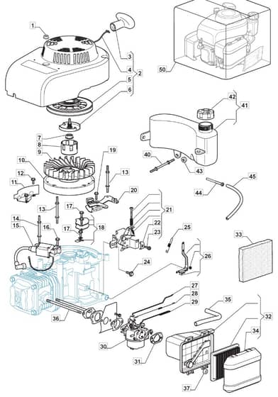 S461 PD - 2012-2014 - 295486043/M12 - Mountfield Rotary Mower WBE0702 Engine Diagram