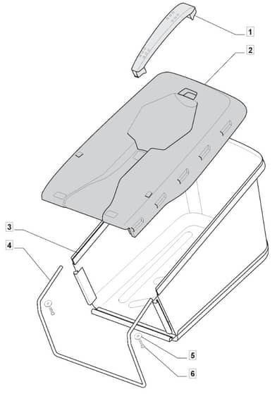 EL 370 - 2010 - 297591553/M09 - Mountfield Rotary Mower Grass Bag Diagram