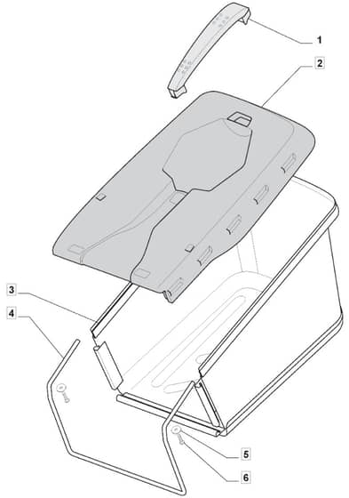 EL 3900 - 2008 - 297591653/M08 - Mountfield Rotary Mower Grass Bag Diagram