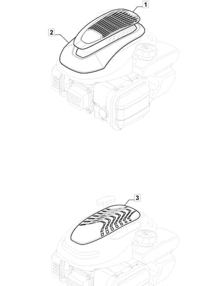 S421 PD - 2019-2020 - 2L0432843/M19 - Mountfield Rotary Mower Engine Cover Diagram