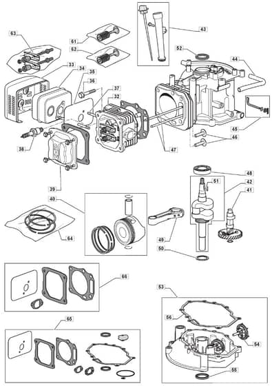 M64 PD - 2008-2010 - 292552143/UM8 - Mountfield Rotary Mower WBE0701 Cylinder Diagram