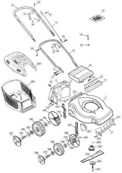PWR 400 PRMA - 2004 - 24-3181-99 - Mountfield Rotary Mower Main Assembly Diagram