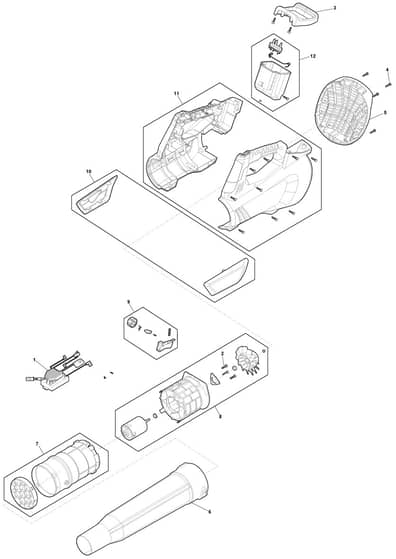 MAB 40 Li - 2020-2022 - 273050003/M20 - Mountfield Blower Housing Diagram