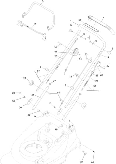 Hayter Harrier 48 Autodrive VS ES - 476A (409035297 - 999999999) - Handlebar - Controls