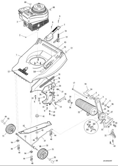 Hayter Hawk AD - 312N (312N001001 - 312N099999) - Mainframe Diagram