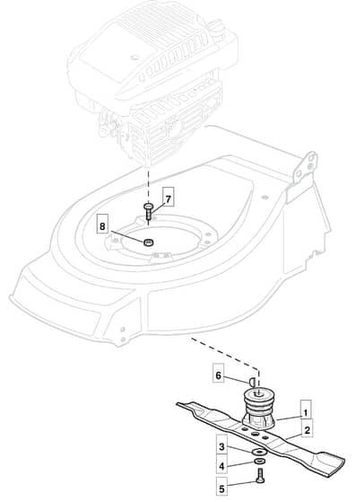 S461R PD ES - 2009-2013 - 294489543/UM9 - Mountfield Rotary Mower Blade Diagram