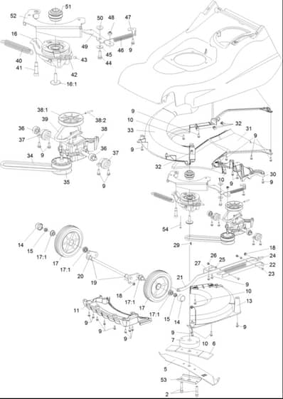 Hayter Harrier 48 BBC AD - 493J (400000000 - 999999999) - Lower Mainframe