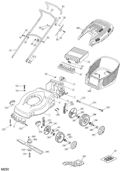 HP470 - 2005 - 24-3781-01 - Mountfield Rotary Mower Main Assembly Diagram