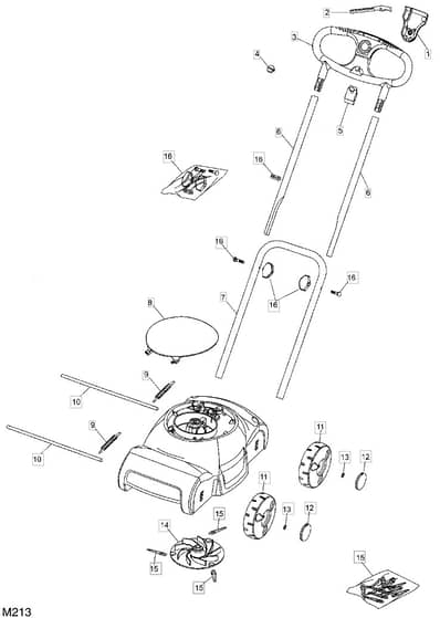 HP 290 - 2004-2006 - 16-7071-71 - Mountfield Rotary Mower Main Assembly Diagram