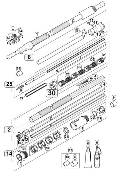 Genuine Stihl HT70 / W - Drive tube assembly HT 75