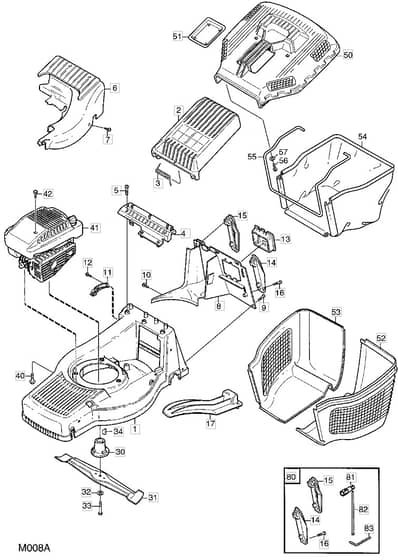M6 SP TRI-CUT - 2003 - 12-9686-78 - Mountfield Rotary Mower Main Assembly Diagram