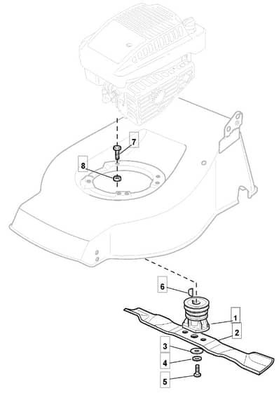 S421 PD - 2008 - 294435043/UM8 - Mountfield Rotary Mower Blade Diagram