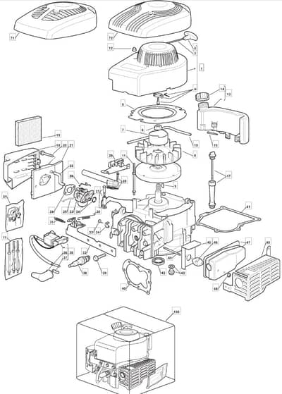 M61 PD - 2007 - 292552043/MO7 - Mountfield Rotary Mower SV150 Engine Diagram