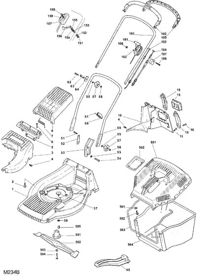 M63 PD - 2007 - 282552143/MO7 - Mountfield Rotary Mower Main Assembly Diagram