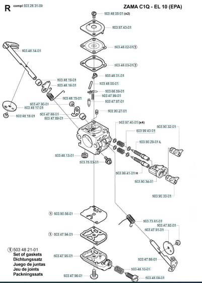 Husqvarna 240F - Carburetor Details