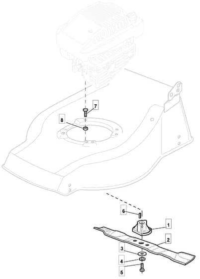 M460 HP - 2010 - 294484023/CAI - Mountfield Rotary Mower Blade Diagram