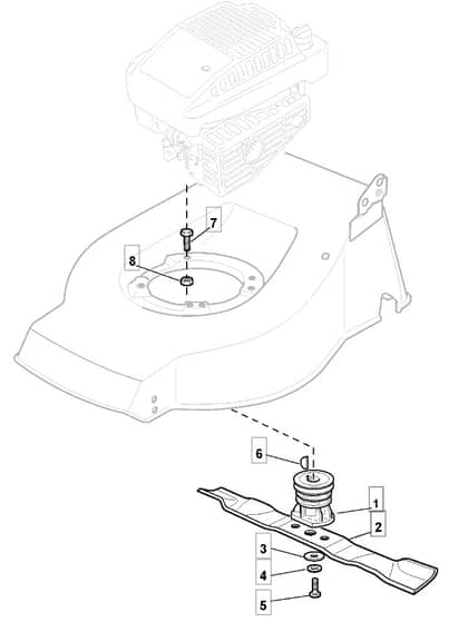 HW514 PD - 2009 - 294537043/UM9 - Mountfield Rotary Mower Blade Diagram