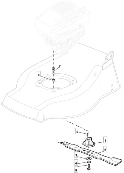 M430 HP - 2009 - 294434023/CAI - Mountfield Rotary Mower Blade Diagram