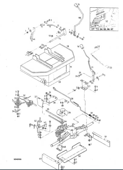 Hayter 14-38 Ride On Tractor - H1438 - Sullivan Transmission Assy