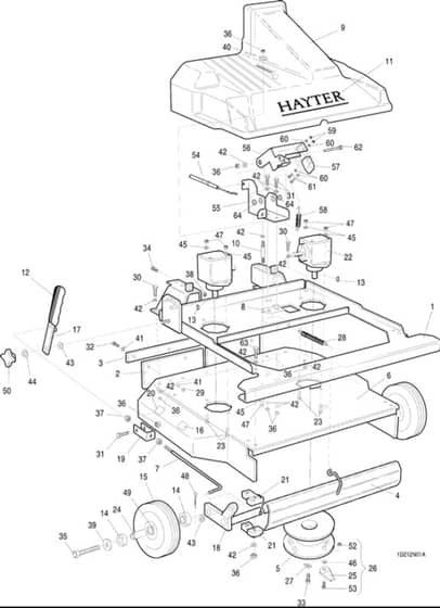Hayter Condor 30" Rotary Attachment - 212D (212D311000001 - 212D311999999) - 30" Rotary Attachment