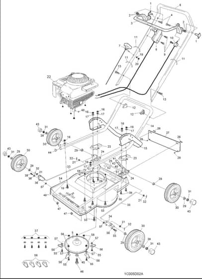 Hayter Hayterette - 005D (005D260000001 - 005D260999999) - Main Assembly