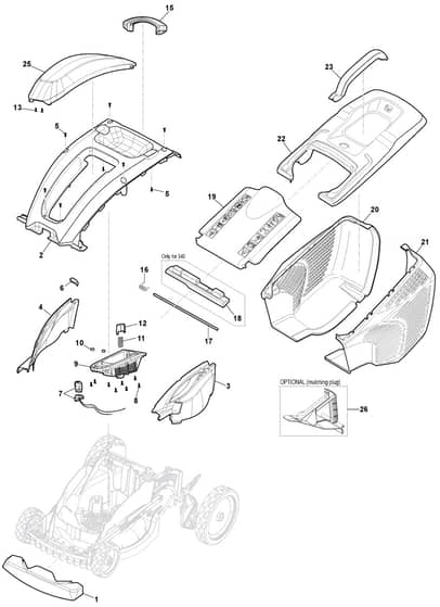 PRINCESS 42 Li Kit - 2021-2022 - 294426263/M21 - Mountfield Rotary Mower Deck Diagram