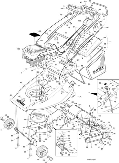 Hayter Harrier 48 AD - 220T (220T012041 - 220T099999) - Mainframe Assembly