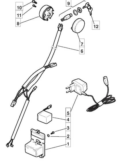 M5010 R PD - 2009 - 292505043/M09 - Mountfield Rotary Mower Electric Start Diagram