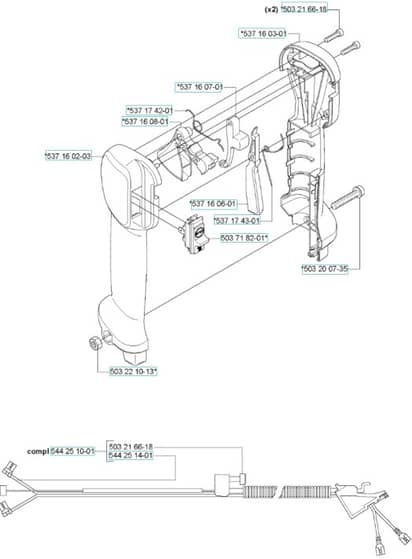 Husqvarna 235Rll from 20144900001-Current - Handle & Controls