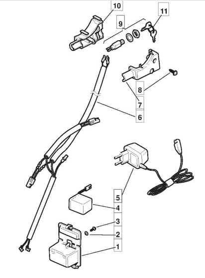 M554 R ES - 2010 - 292555543/UM9 - Mountfield Rotary Mower Electric Start Diagram