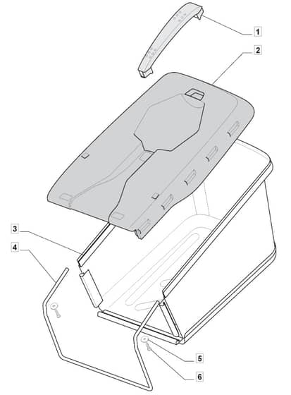 EL 390 R - 2010 - 297591753/UM9 - Mountfield Rotary Mower Grass Bag Diagram