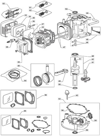 MULCHER 501 HP - 2009-2010 - 291501043/UM9 - Mountfield Rotary Mower WBE0702 Cylinder Diagram