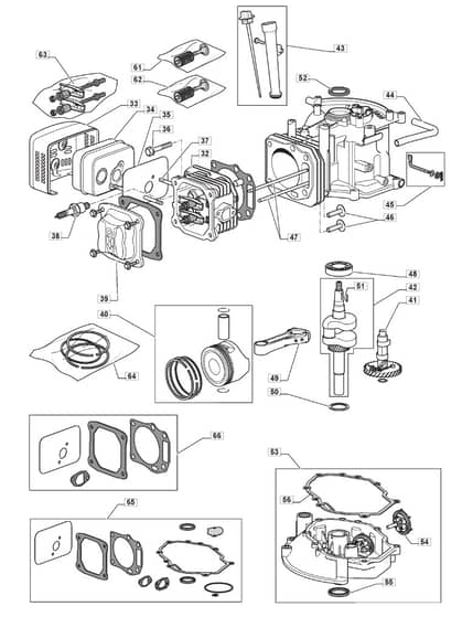 M44 PD - 2008-2010 - 292502043/UM8 - Mountfield Rotary Mower WBE0701 Cylinder Diagram
