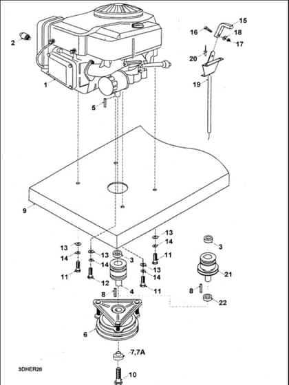 Hayter 155N Ride On Tractor - 155N - Kohler Engine Assy